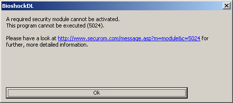 A required security module cannot be activated